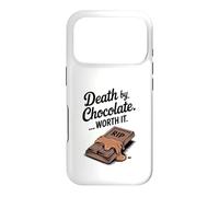 Death by Chocolate Worth It Funny Halloween Coque pour iPhone 17 Pro