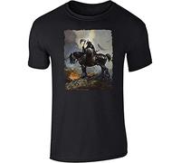 Death Dealer Frank Frazetta Art Mens T-Shirt Unisex Graphic Black Tee Shirt L
