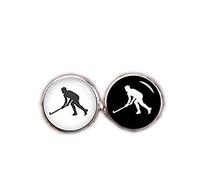 Death Devil Boutons de manchette avec image d'art, boutons de manchette de hockey sur terrain pour tous les sports, boutons de manchette de hockey, boutons de manchette de sport, boutons de manchette