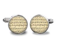 Death Devil Boutons de manchette en alliage avec image artistique, Métal