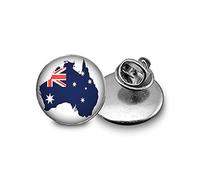 Death Devil Broche drapeau australien, Love the National Flag, The Gift of Patriots, Verre
