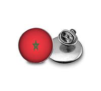 Death Devil Broche drapeau du Maroc - Love the National Flag - Le cadeau des patriotes, Verre