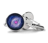 Death Devil Helix Nebula Jewelry Boutons de manchette avec image artistique, Métal