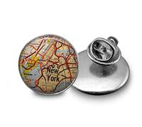 Death Devil Pin's à épinglette motif carte de New York, Métal