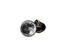 Death Devil Pin's pleine lune, épinglette lune, pince à cravate lune, broche lune, Métal