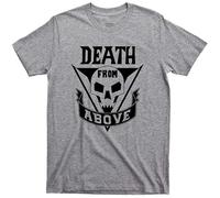 Death from Above T Shirt Starship Troopers Mobile Infantry Roughnecks Movie Tee Mens Man Grey S