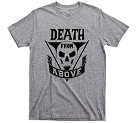 Death from Above T T-Shirts à Manches Courtes Starship Troopers Mobile Infantry Roughnecks Movie Tee(Small)