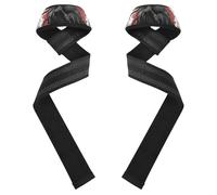 Death God Paire de sangles de levage rembourrées en néoprène pour haltérophilie, musculation, bodybuilding Noir 66 cm