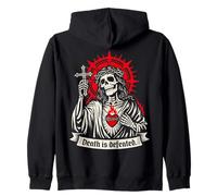 Death is Defeated Dark Christian Gothic Squelette Faith Goth Sweat à Capuche