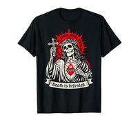 Death is Defeated Dark Christian Gothic Squelette Faith Goth T-Shirt