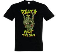 Death is Not The End T-shirt pour homme 100 % coton Pixel 8 bits Geek Nerd Fun Retro Zombie Metal Fi, Noir , XL