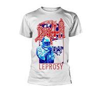 Death 'Leprosy Posterized' (Blanc) T-Shirt - NOUVEAU ET OFFICIEL