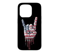 Death Metal Heavy Metal Music Drapeau américain Américain Drip Lover Coque pour iPhone 15 Pro
