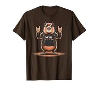Death Metal Music Capybara Heavy Metal Rock Music Band T-Shirt, Homme, Marron, S