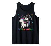 Death Metal Rock Music - La Mort Équitation Licorne Licornes Débardeur
