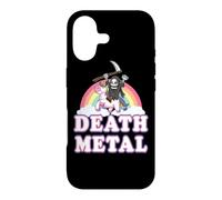 Death Metal Rock Music Rainbow Grim Reaper Riding Unicorn Coque pour iPhone 17