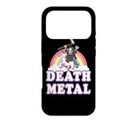 Death Metal Rock Music Rainbow Grim Reaper Riding Unicorn Coque pour iPhone 17 Pro