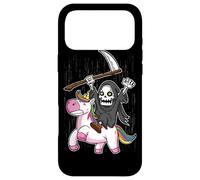 Death Metal Rock Music Rainbow Grim Reaper Riding Unicorn Coque pour iPhone 17 Pro Max