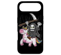 Death Metal Rock Music Rainbow Grim Reaper Riding Unicorn Coque pour iPhone Air