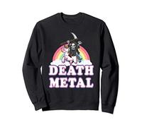 Death Metal Rock Music Rainbow Grim Reaper Riding Unicorn Sweatshirt