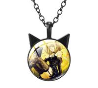 Death Note Collier avec pendentif en forme de dessin animé pour adolescentes et femmes, Verre