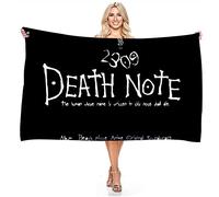 Death Note-fond noir Anime Microfibre Léger Absorption Sans Sable Séchage Rapide Serviette De Plage Camping Serviette Voyage Piscine Pique-nique Bain Serviette De Bain