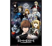 Death Note - Poster - Collage + cadre interchangeable, Shinsuke® Maxi plastique noir, vitre acrylique