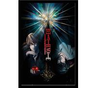 Death Note - Poster - Duo + cadre amovible, Shinsuke® Maxi MDF noir, vitre acrylique