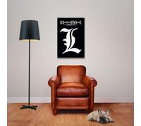Death Note - Poster - Symbole L + 1 sur-poster de taille 61x91,5cm