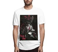 Death Note Ryuk Men's Comfortable Short Sleeve Shirts Crew Neck Fashion T-Shirt Summer Black Manches Courtes(XX-Large)