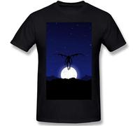 Death Note Ryuk Men's Comfortable Short Sleeve Shirts Crew Neck Personality Fashion T-Shirt Black Manches Courtes(X-Large)