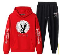 Death Note Survêtement Ensemble Deux Pièces Anime Japonais Ryuk Imprimé Sweat À Capuche et Jogger Ensemble pour Femmes Hommes