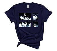 Death Note T-Shirt Anime Cosplay Costume L Lawliet T-Shirt à col Rond imprimé Graphic Tops Tees pour Unisexe
