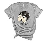 Death Note T-Shirt Anime L Lawliet Cosplay Costume Graphique Imprimé Col Rond Manches Courtes T-Shirts Sport Tops pour Unisexe