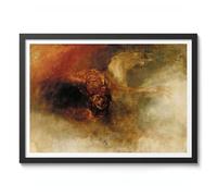 Death On A Pale Horse Joseph Mallord William Turner, impression d'art classique, exposition d'art romantisme, décoration d'intérieur, image de décoration d'intérieur, A4 (cadre noir) - 32,7 x 24,1 cm
