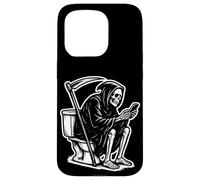 Death on The Throne Doom Scrolling The Internet Coque pour iPhone 15 Pro