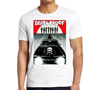 Death Proof Stuntman Mike Tarantino Russ Meyer Gift Cult Movie Tee White Yellow Black Red Mens Women T T-Shirts à Manches Courtes 100% Cotton M623(Large)