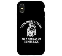 Death Smiles at Us All Stoic Marcus Aurelius Gladiator Citation Coque pour iPhone X/XS