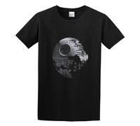 Death Star with at at Unisex 100% Cotton Short-Sleeve T-Shirts Black S