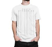 Death Stranding Graphic T-T-Shirts à Manches Courtes Hideo Kojima Video Game Tee White(Large)