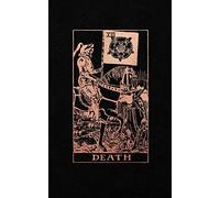 Death: Tarot Card Journal, Black and Rose Gold - College Ruled Tarot Card Notebook, 5 x 8