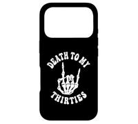 Death to My Thirties 30s Cool Turning 40th Birthday Squelette Coque pour iPhone 17 Pro