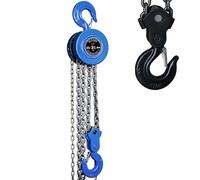 DEaThsalL 1/2/3 Ton Bloc De ChaîNe, Bloc De ChaîNe De Roseau Rond Antirouille, Hauteur De Levage De 2,5 M, avec Deux Crochets, Utilisé pour Le Levage Et La Traction De La Construction,2tons-6M
