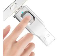 DEaThsalL Clé USB avec Protection par Empreinte Digitale et Mot de Passe, Design pivotant, jusqu'à 100 Mo/s en Lecture / 150 Mo/s, 10 Empreintes digitales autorisées 32GB