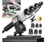 DEaThsalL Machine De Soudage en Plastique, Soudeuse par Fusion De Tuyaux à Affichage NuméRique PE/PB/PPR, 100-320 ℃ RéGlable, Matrice Anti-Blocage, Support en Forme De U De Pied De Mise à Niveau,#63