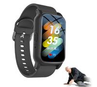 DEaThsalL Montre Urgence Connectée Senior Détecteur De Chute Traceur pour Personnes Âgées Suivi GPS en Temps Réel Bracelet Personne Agee Autonomie Longue (Noir)