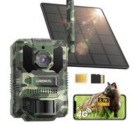 DEATTI 4G LTE Camera de Chasse Connectée Telephone, 2.7K HD Camera Chasse Solaire avec Carte SIM Préinstallé, Etanche IP66, Carte SD de 64 Go et Batterie de 8000mAh