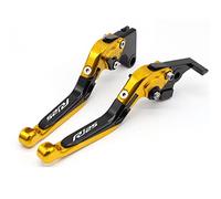 DEAVER moto frein embrayage Levier d'embrayage de frein extensible pliant réglable de moto Pour YZF R125 2008-2017 Moto Embrayage (Color : Gold)