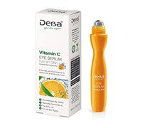 DeBa Sérum contour des yeux à la vitamine C pour une peau éclatante enrichi en vitamine C, acide hyaluronique et extrait de lierre