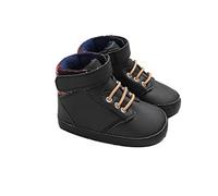 DEBAIJIA Bébé Espadrille Chaussures Enfants Premier Pas Soulier Toile Garçons Semelle Souple Antidérapant Légér 20 EU-A - Noir